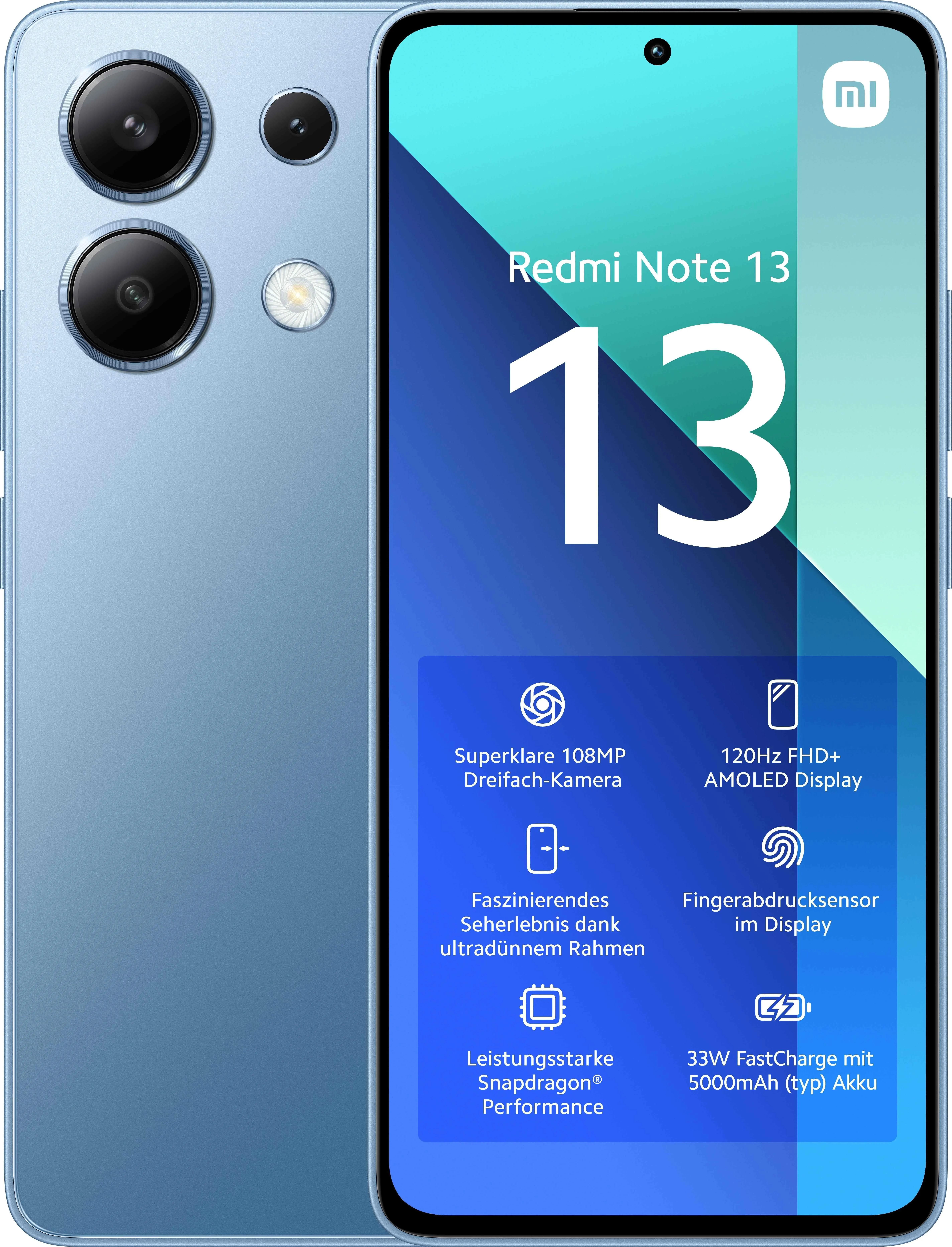 Xiaomi Redmi Note 13 128/6GB Android - mobile phone, Ice Blue