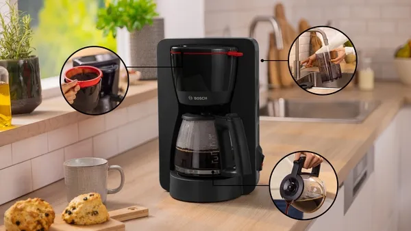 Bosch MyMoment TKA2M113 -kahvinkeitin, musta