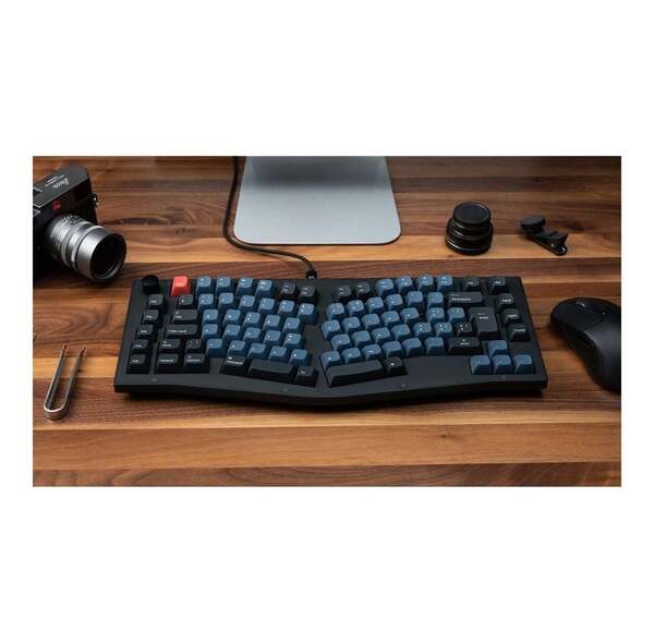 Keychron V10 75% Alice QMK Mechanical Ergonomic Gaming Keyboard, Keychron K Pro Brown, Frosted Black