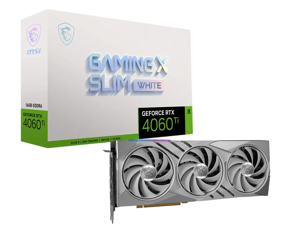 MSI GeForce RTX 4060 Ti Gaming X Slim White 16 Gt -näytönohjain