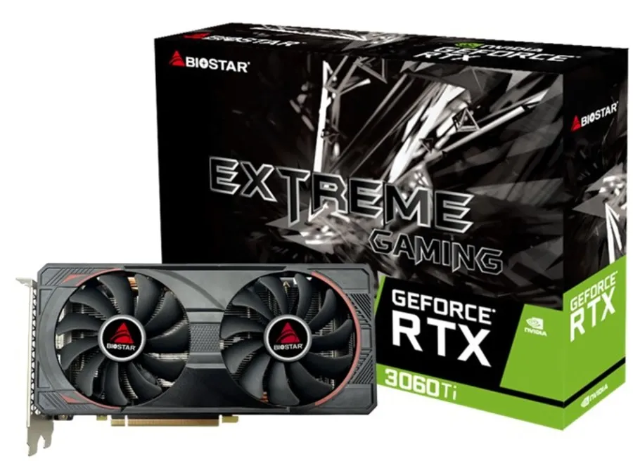 Biostar GeForce RTX 3060 Ti 8 Gt -n&auml;yt&ouml;nohjain