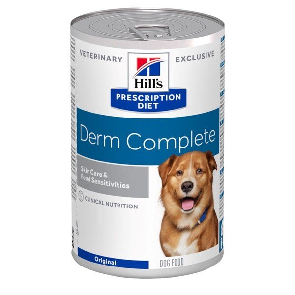 Hill's Prescription Diet Derm Complete Rice &amp; Egg Recipe, Wet food for dogs, Adult, 370g
