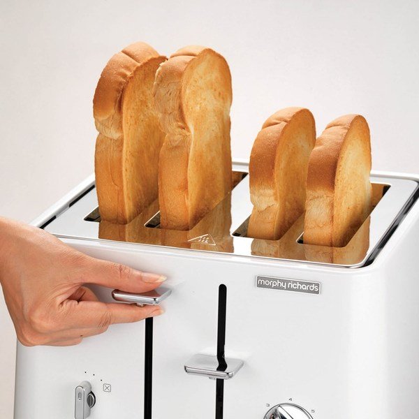 MORPHY RICHARDS Toaster Aspect White 4-Slices