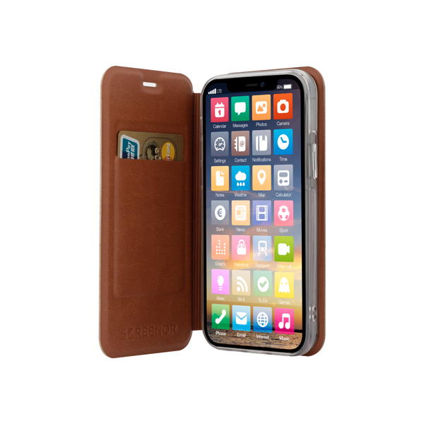 Screenor Clever, iPhone 12 / 12 Pro - Folio Case, White