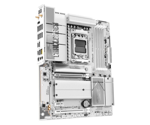 ASRock X870E Challenger WiFi 7 AM5 ATX Motherboard, White