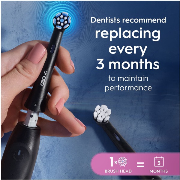 Oral-B iO Gentle Care 6 st ers&auml;ttningsborsthuvuden, Svart