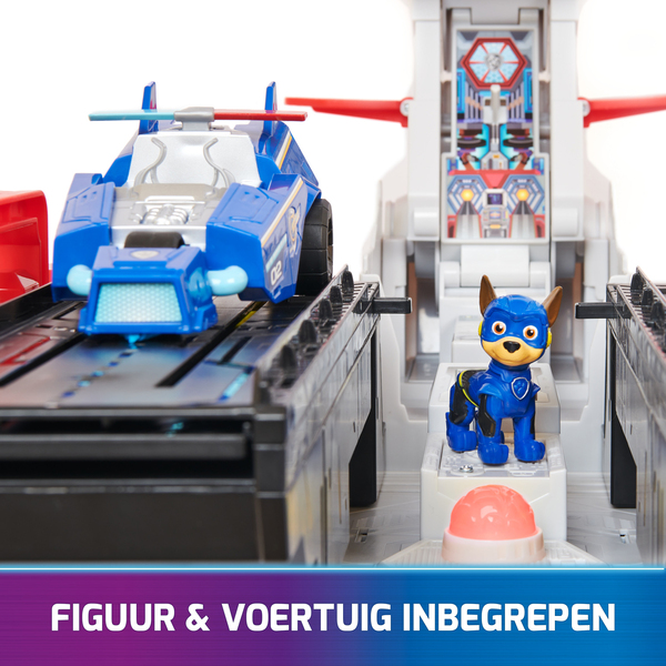 Spin Master Paw Patrol: The Mighty Movie, Marine Headquarters Playset, Toy Vehicle (with Chase Toy Figure and Superhero Vehicle)