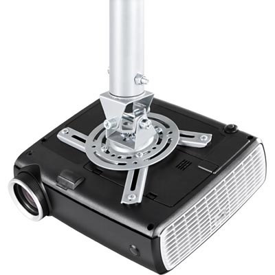 DELTACO projektorf&auml;ste f&ouml;r takmontering, max 15kg, silver