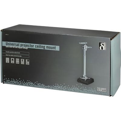 DELTACO projektorf&auml;ste f&ouml;r takmontering, max 15kg, silver