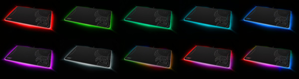 L33T Kvennavagn Hard RGB M - gaming musmatta med tr&aring;dl&ouml;s laddning, 355x255 mm, Svart