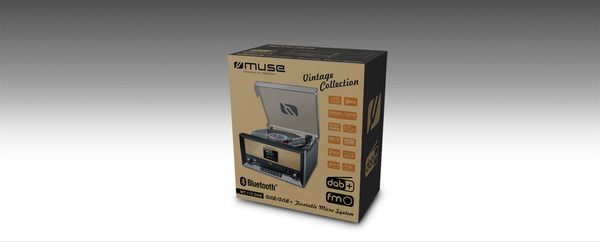 Muse MT-110DAB+ - retro turntable, FM/BT/CD/USB