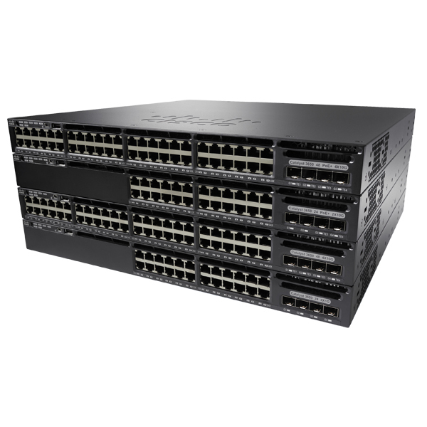 Cisco Catalyst 3650-48PQ-S - Kytkin - L3 - Hallinnoitu - 48 x 10/100/1000 (PoE+) + 4 x 10 Gigabit SFP+ - ty&ouml;p&ouml;yt&auml;, r&auml;kkiin asennettava - PoE+ (390 W)