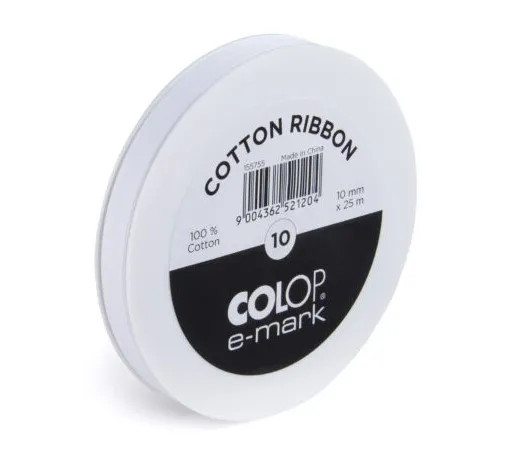 COLOP e-mark bomullsband, 10 mm x 25 m