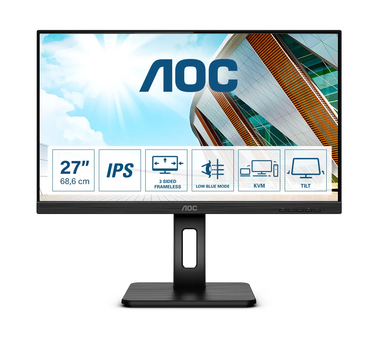 AOC 27" 27P2C, Full HD, IPS - monitor