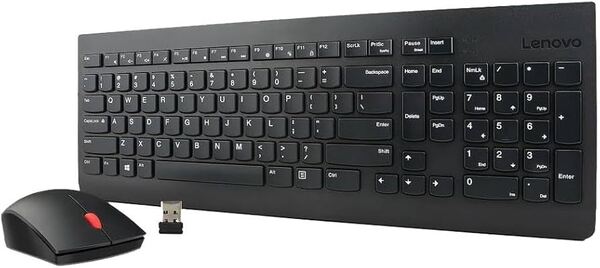 Lenovo Essential Ergonomic Keyboard and Mouse, Black