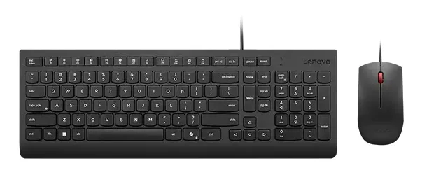 Lenovo Essential ergonomiskt tangentbord och mus, svart