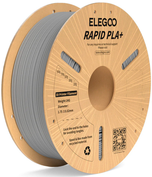 ELEGOO Rapid PLA+ 1.75 mm, 1 kg -3D-tulostusfilamentti, harmaa