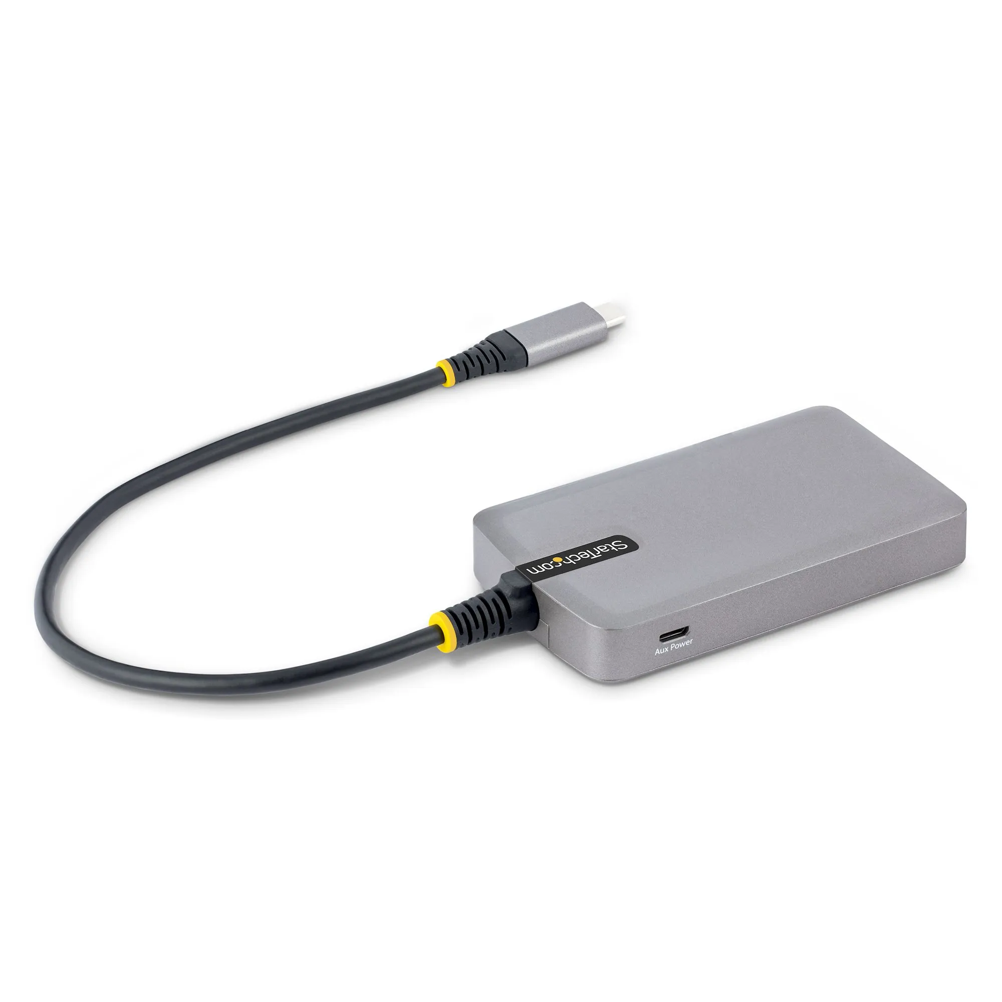 STARTECH.COM 3-Port USB-C Hub with Ethernet 3x USB-A Ports GbE 5Gbps Bus-Powered 1ft/30cm Cable Portable USB Type-C Expansion Hub