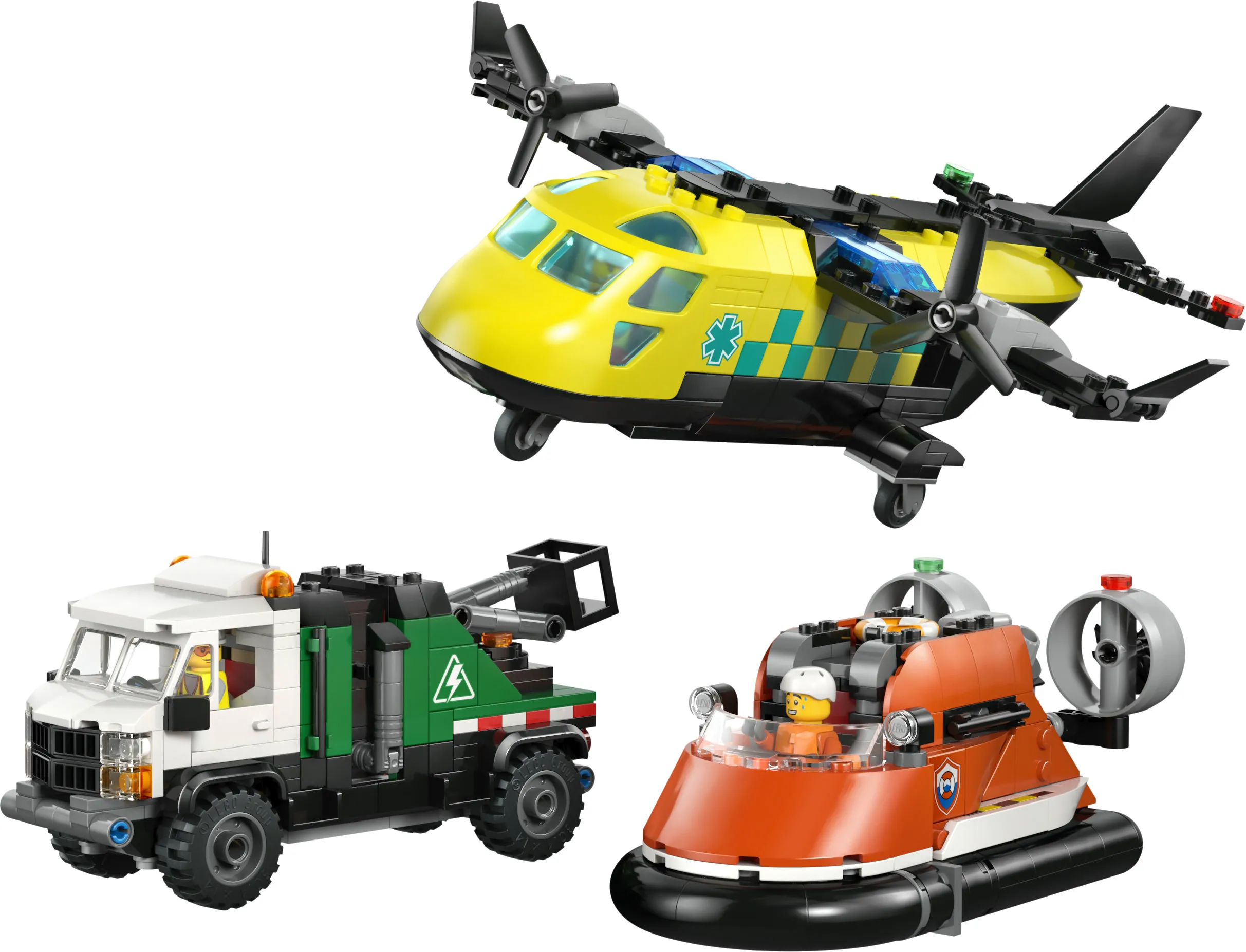 LEGO City Airplane, Maintenance Truck and Hovercraft 60505