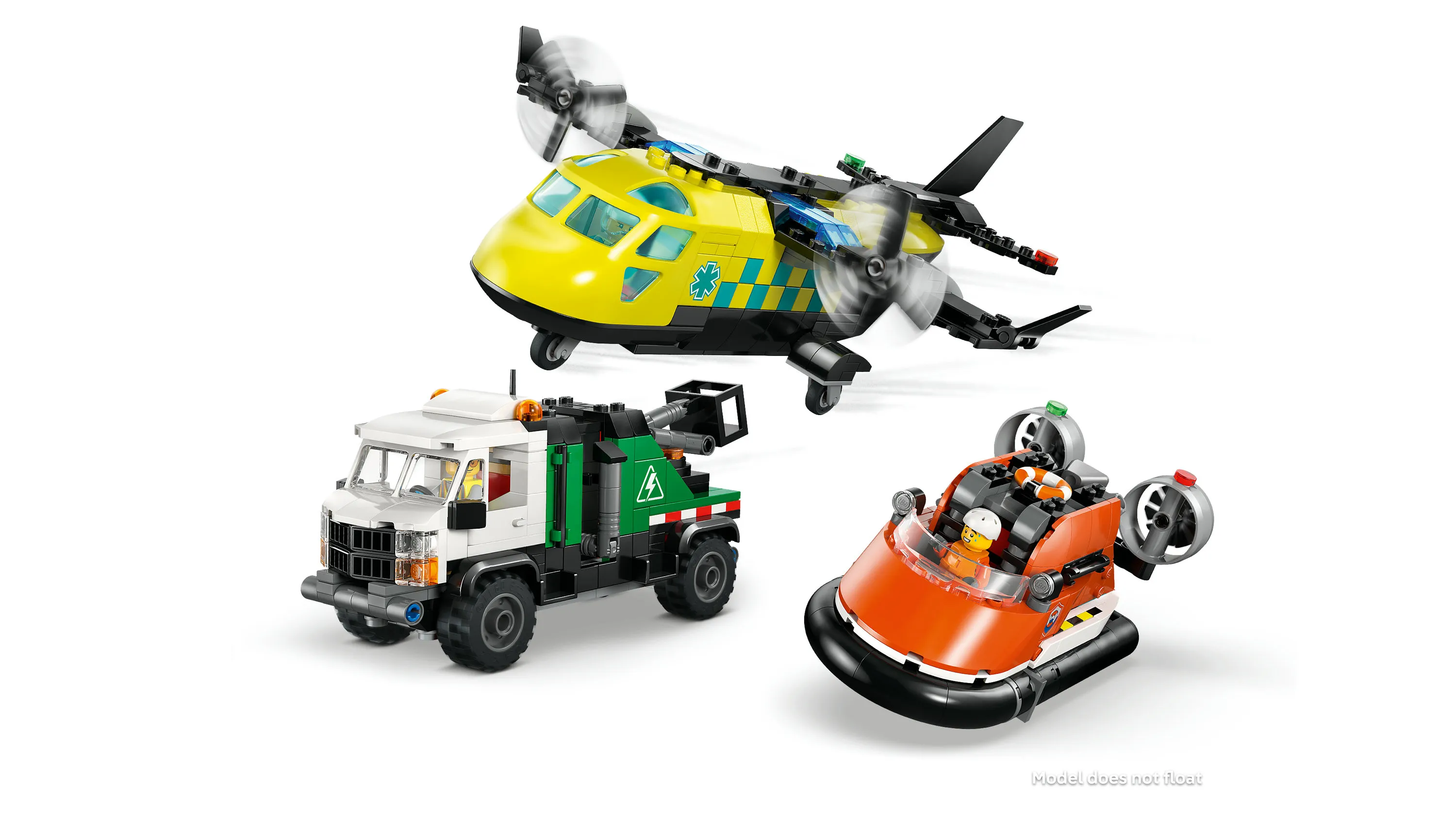 LEGO City Airplane, Maintenance Truck and Hovercraft 60505