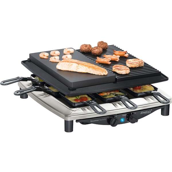 Steba RC 4 Plus Deluxe Raclette, 1450 W, Stainless steel