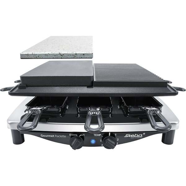 Steba RC 4 Plus Deluxe Raclette, 1450 W, Stainless steel