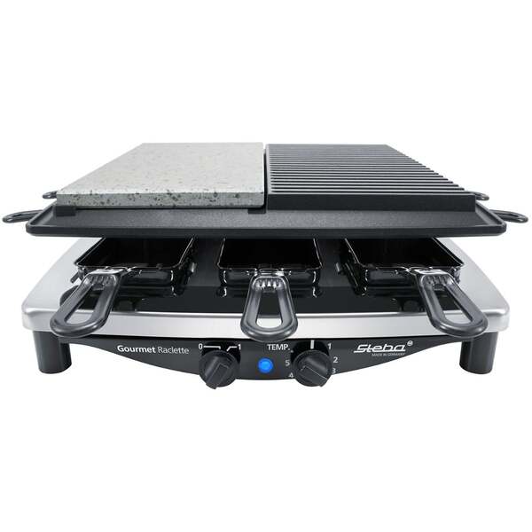 Steba RC 4 Plus Deluxe Raclette, 1450 W, Stainless steel
