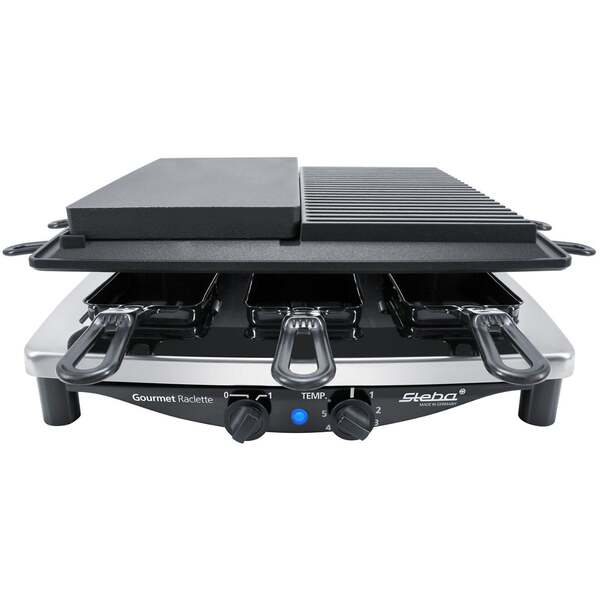 Steba RC 4 Plus Deluxe Raclette, 1450 W, Stainless steel