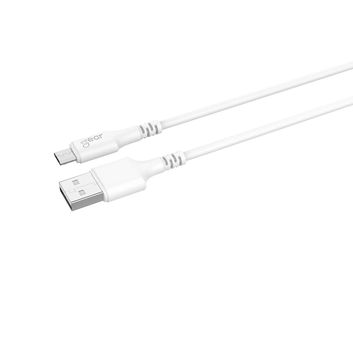 GEAR USB-A &ndash; Micro-USB B kabel, 1 m, vit