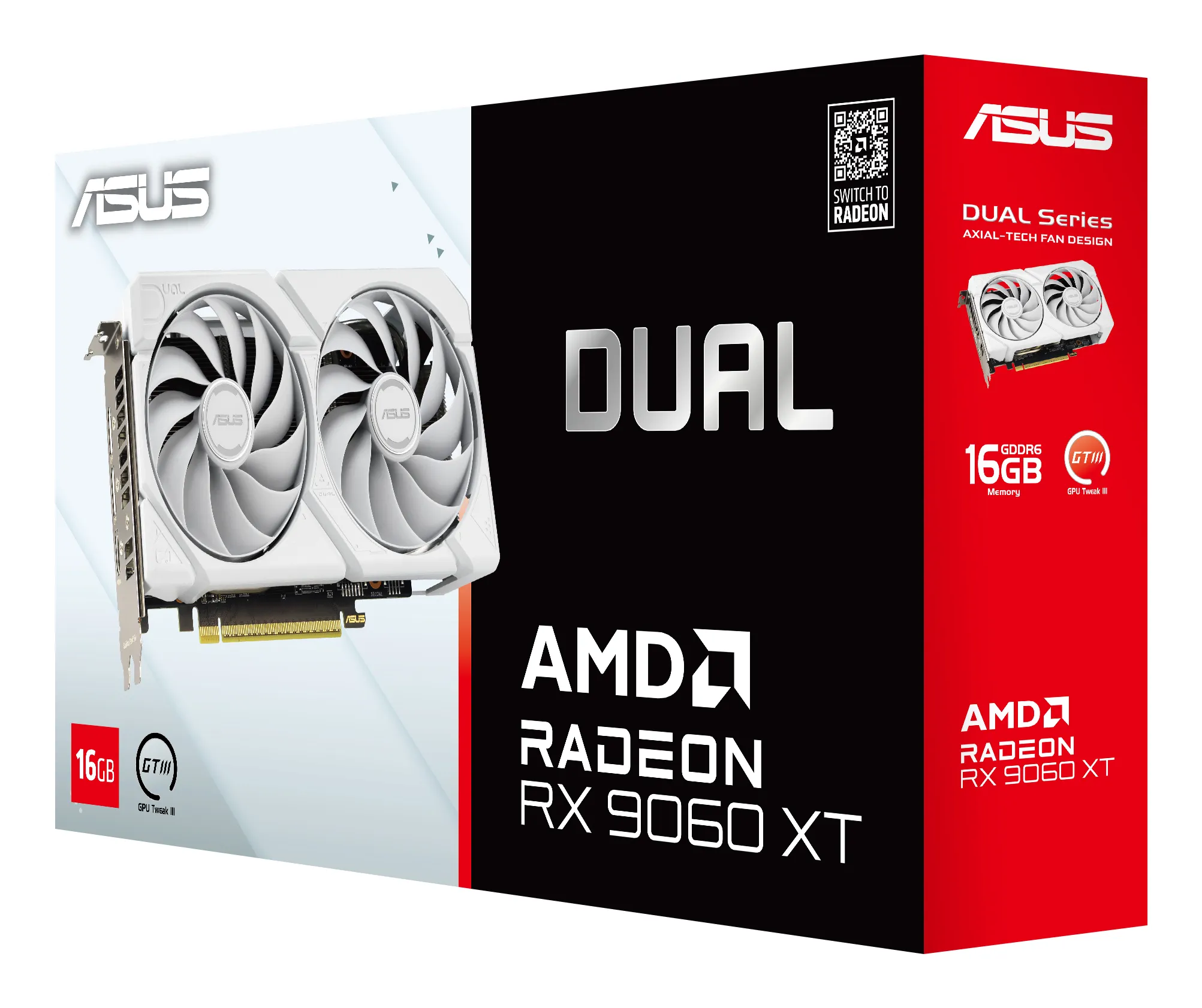 Asus Radeon RX 9060 XT Dual White 16GB - Graphics card