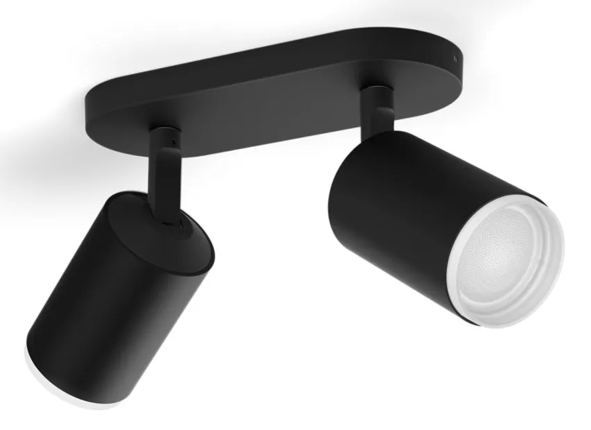 PHILIPS HUE FUGATO PLATE/SPIRAL BLACK 2X5.7W, 240V