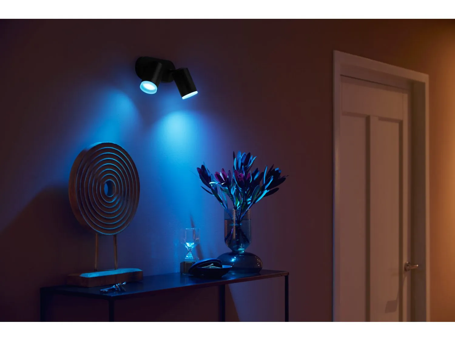 PHILIPS HUE FUGATO PLATE/SPIRAL BLACK 2X5.7W, 240V