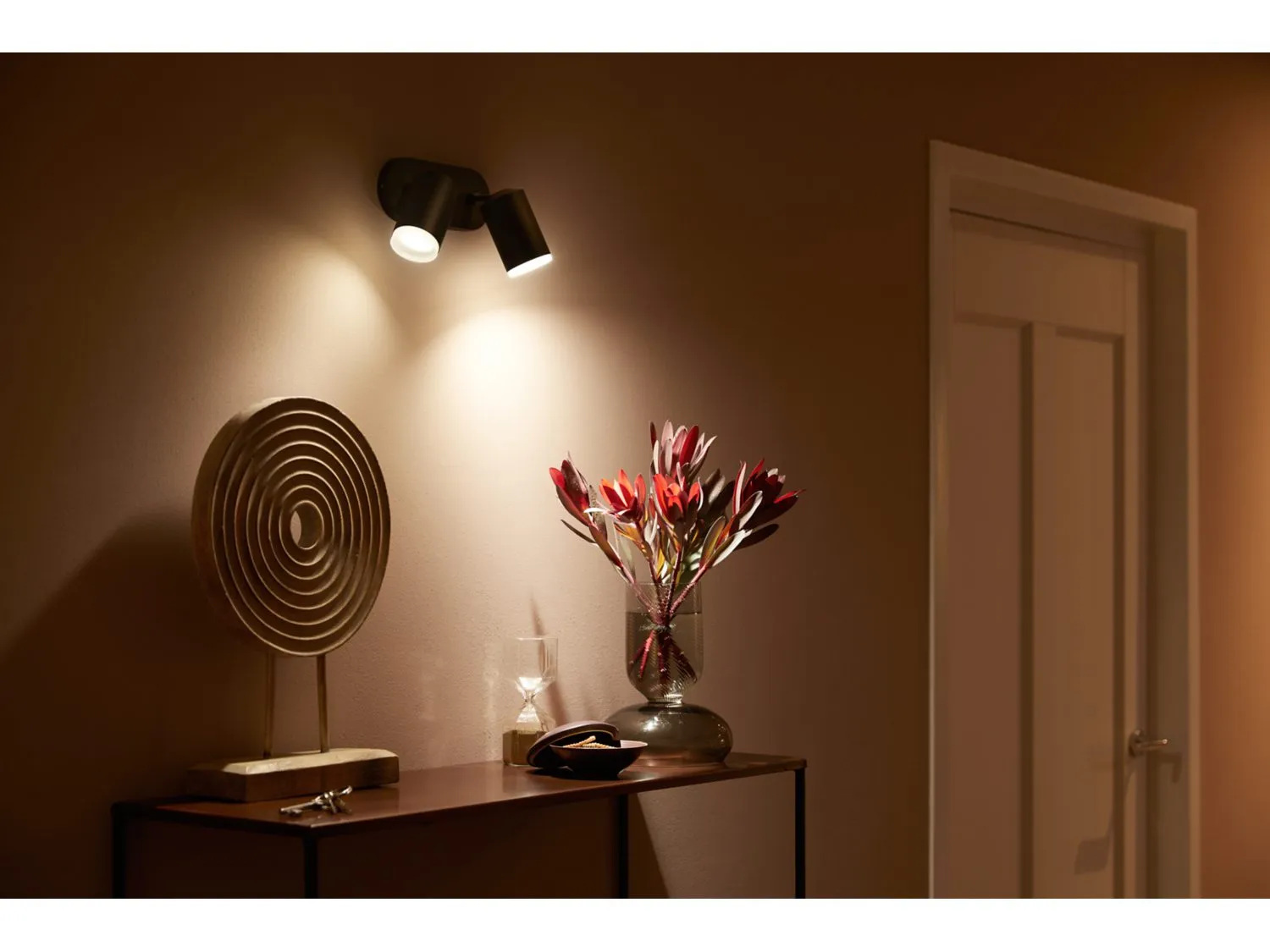 PHILIPS HUE FUGATO PLATE/SPIRAL BLACK 2X5.7W, 240V