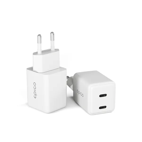 Epico UltraBoost GaN 35W Wall Charger EA35 | White | 2 &times; USB-C PD