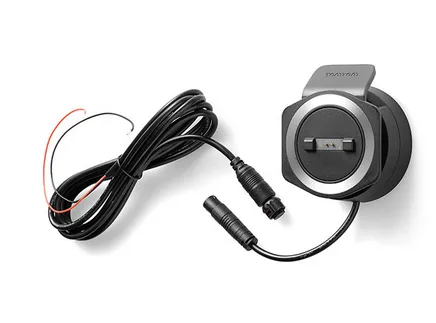 TomTom Rider 400 &amp; 500 Teline ja virtajohto mottoripy&ouml;r&auml;&auml;n. Bike mount kit (TomTom Rider 400 &amp; 5X0 navigaatoreille)