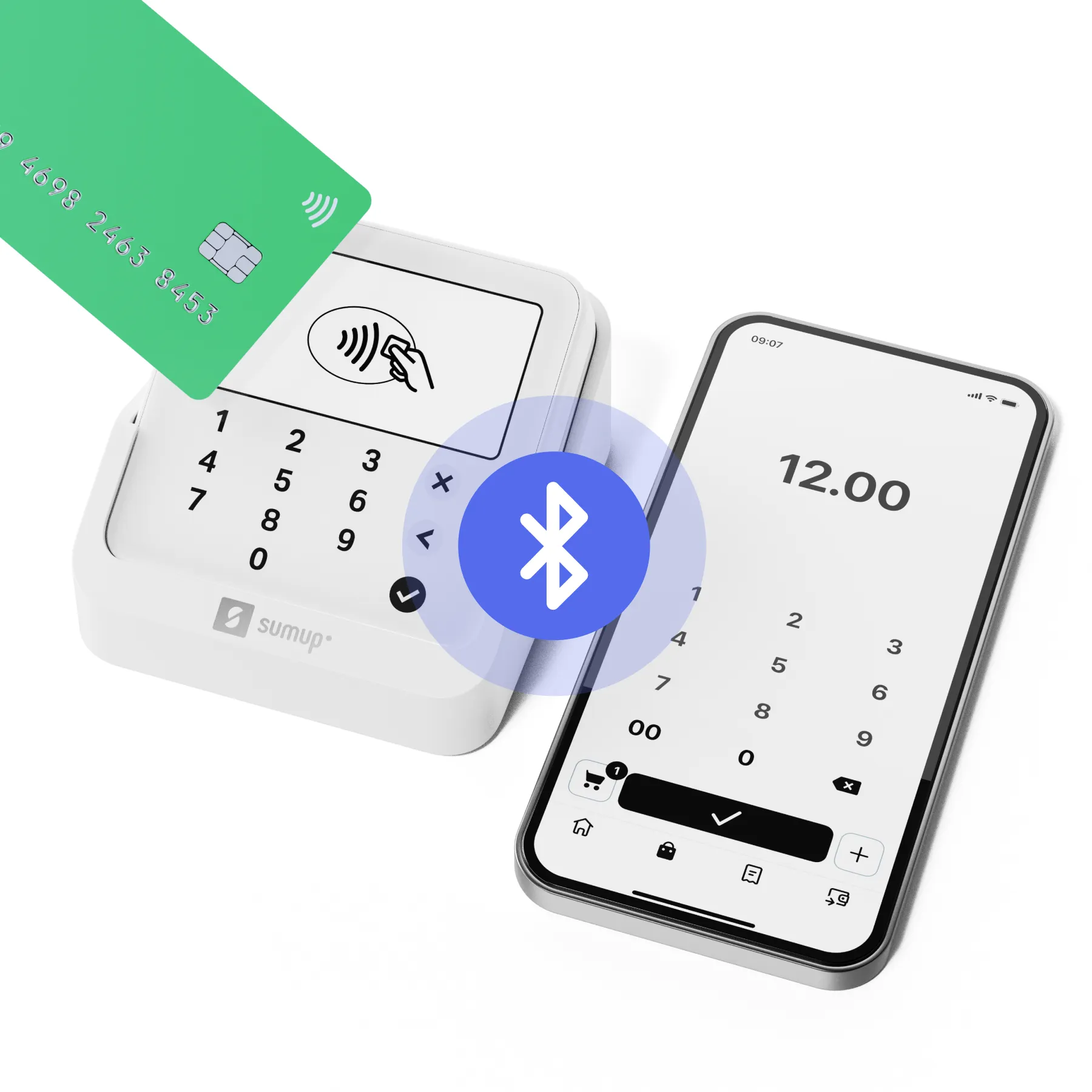 SumUp Solo Lite -maksukortinlukija ja latausasema