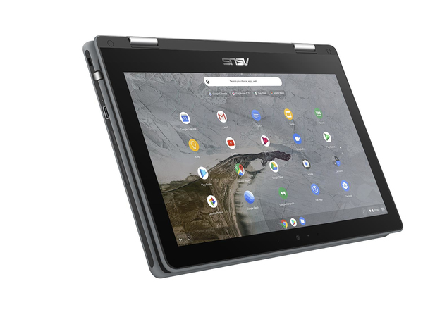 Asus 11.6" Chromebook Flip C214MA, 32 Gt, Chrome OS -kannettava, Harmaa