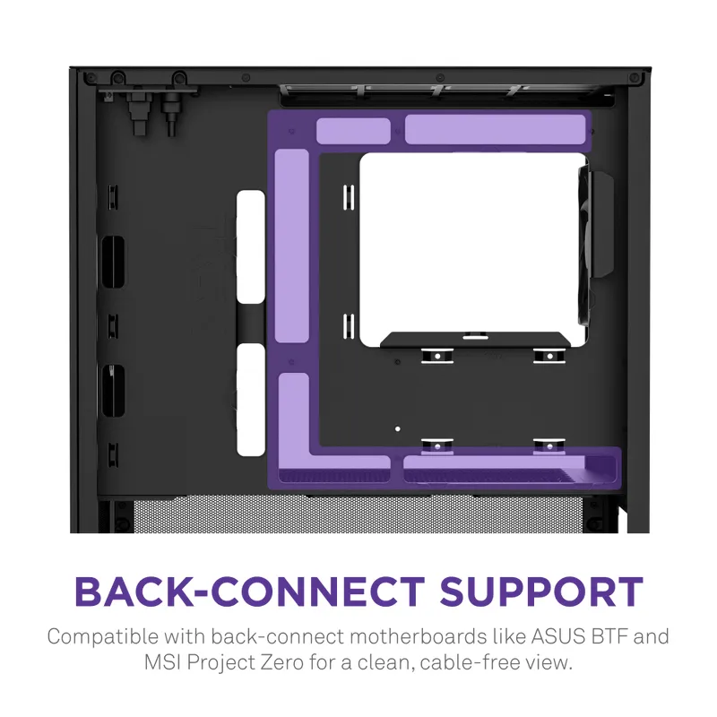 NZXT H3 Flow (2025) mATX - chassi, Svart