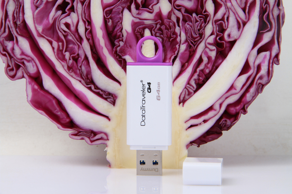 Kingston 64GB DataTraveler G4 USB 3.0 - memory stick, Violet/White