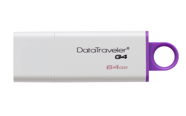 Kingston 64GB DataTraveler G4 USB 3.0 - memory stick, Violet/White