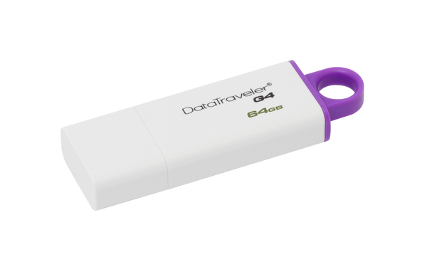 Kingston 64GB DataTraveler G4 USB 3.0 - memory stick, Violet/White