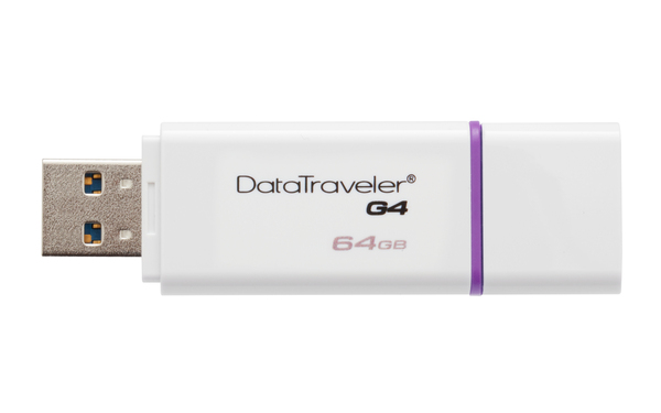 Kingston 64GB DataTraveler G4 USB 3.0 - memory stick, Violet/White