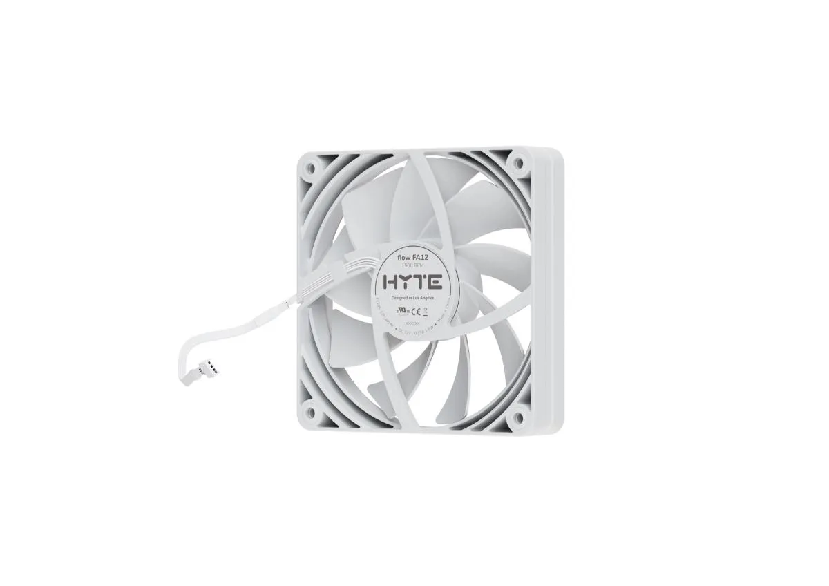 HYTE FA12 PWM ARGB Fan Kit, Fluid Dynamic Bearing, 120mm, 4-pack, White