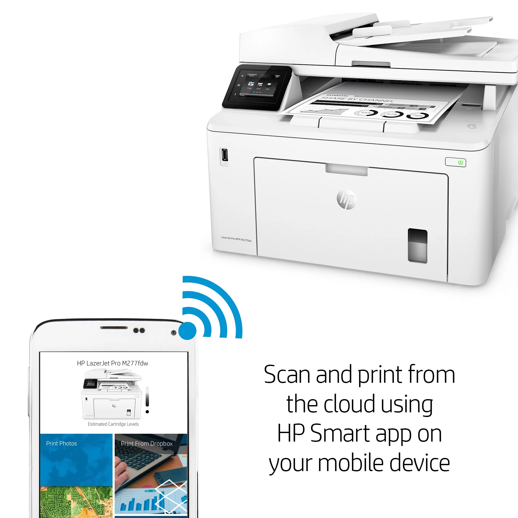 HP LaserJet Pro M227fdw Duplex, LAN/Wi-Fi, A4 - mono laser printer