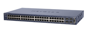NETGEAR ProSafe GSM7248v2 ENTERPRISE CLASS L2 SNMP MANAGED SWITCH. 48x 10/100/1000T Ethenet ports + four empty SFP ports.  Supports 802.1Q, 802.1p, 802.1D, 802.