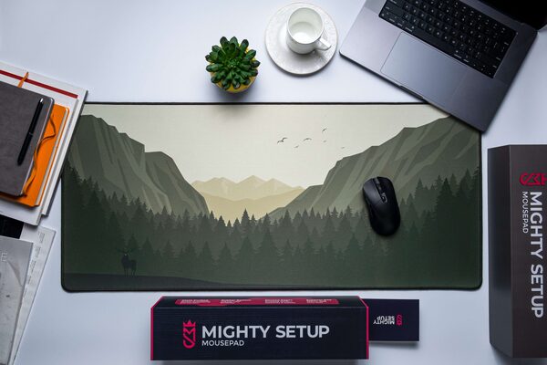 Mighty Setup Nature -pelihiirimatto, 900x400 mm, Nature
