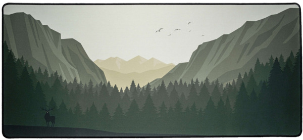 Mighty Setup Nature -pelihiirimatto, 900x400 mm, Nature