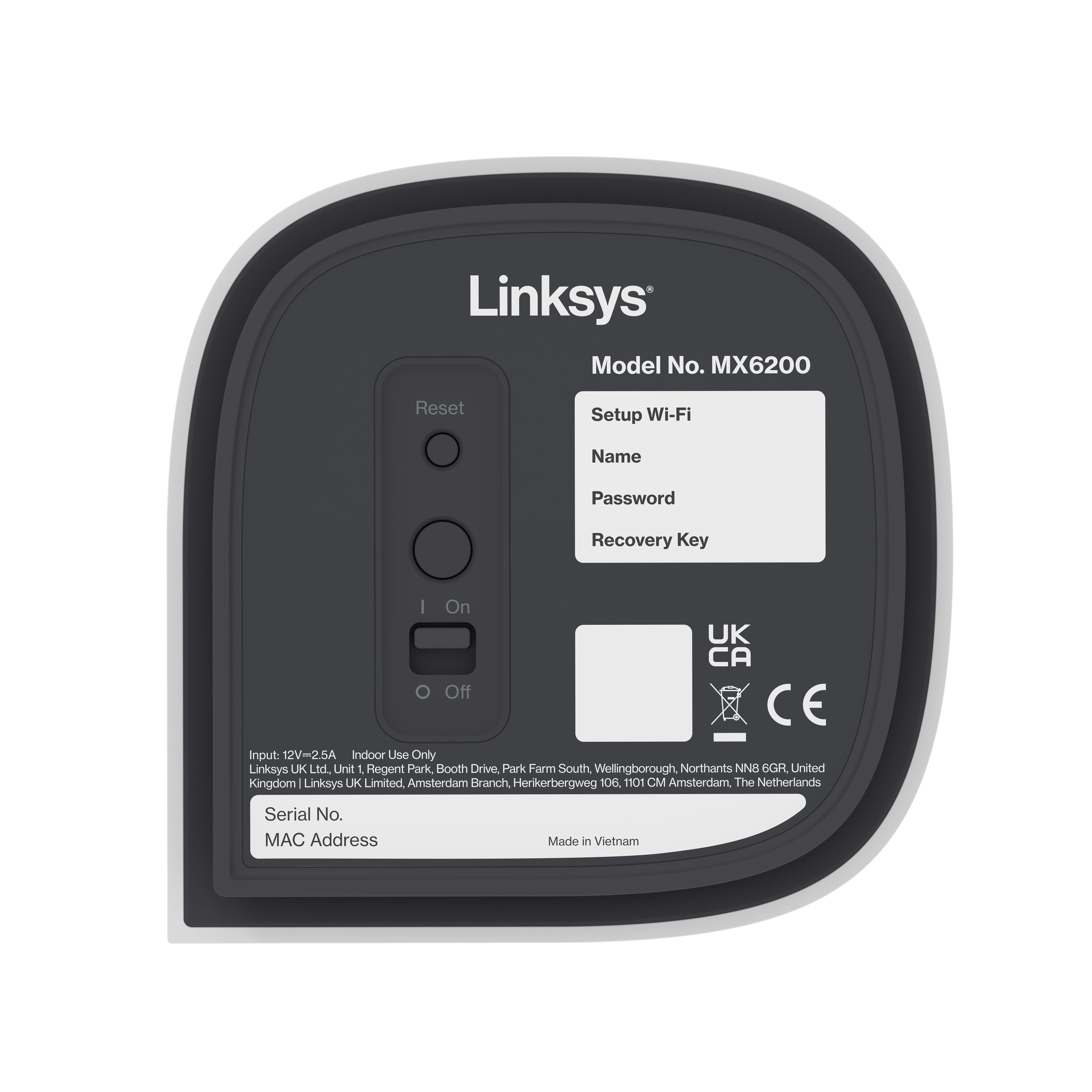 Linksys Velop Pro 6E MX6202-KE mesh WiFi-system, Wi-Fi 6E, Tri-band, 2 st, vit