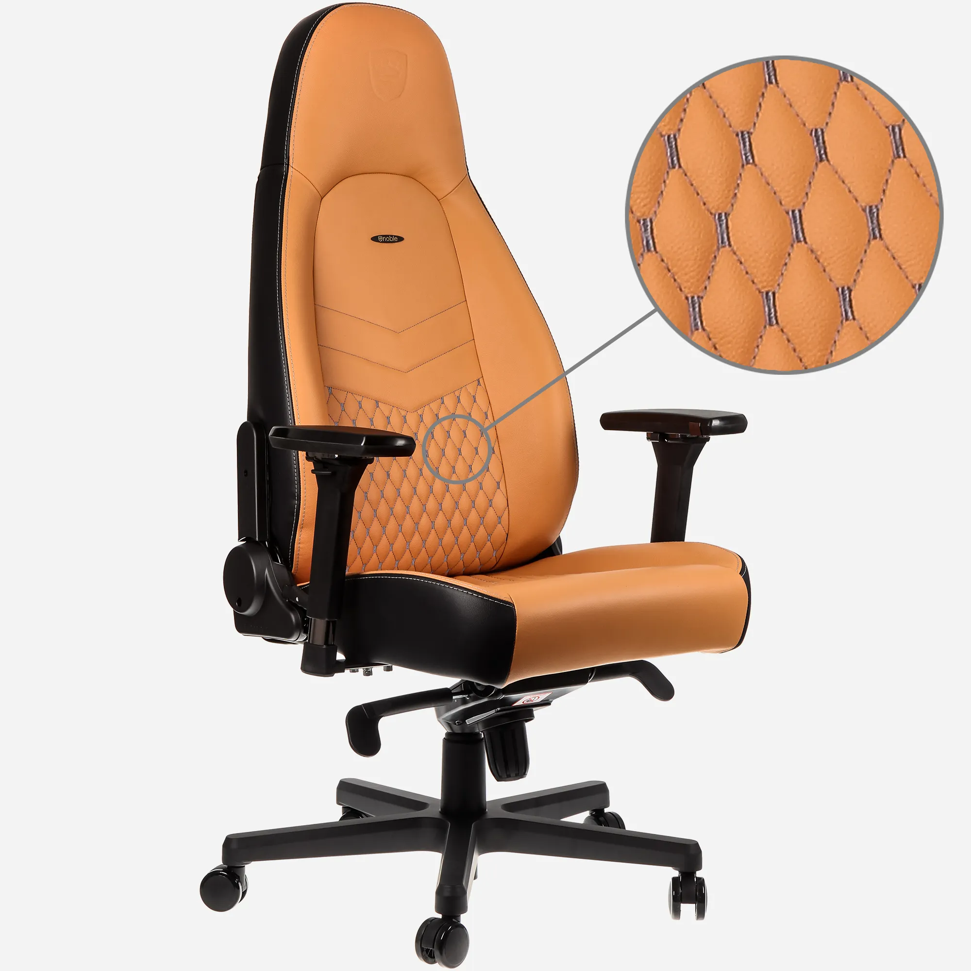 Noblechairs ICON Real Leather - gaming chair, cognac/black