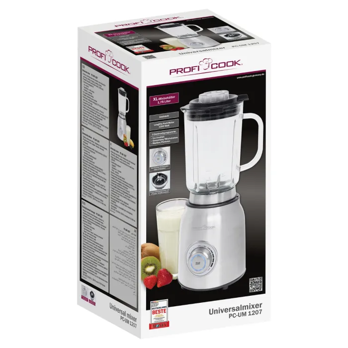 ProfiCook PC-UM 1207 Blender, 1200 W, 1,75 L, rostfritt st&aring;l